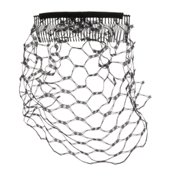 Chanel 17A Net Hair Accessories, Plastic/Nylon, Black, MIF, 2*